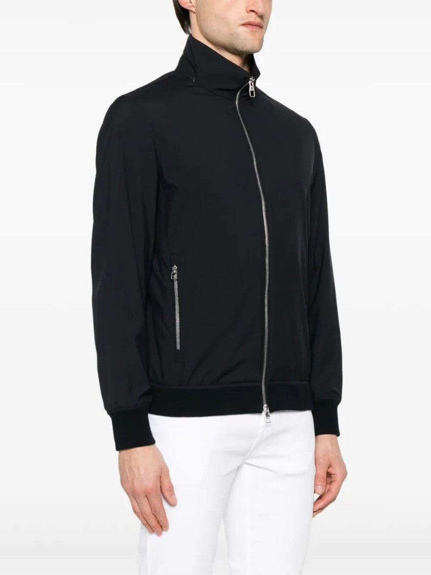 Montecore Black Wool Jacket With High Collar