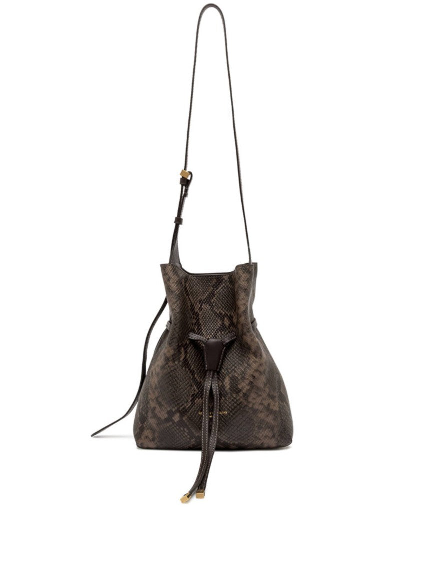 Gianni Chiarini Textured Medium Bucket Bag With Drawstring Closure