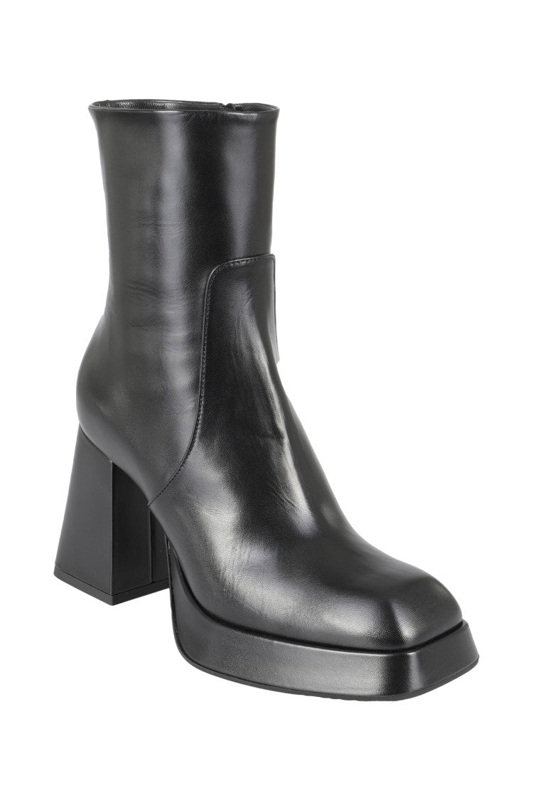 Giampaolo Viozzi Black Nappa Leather Ankle Boot