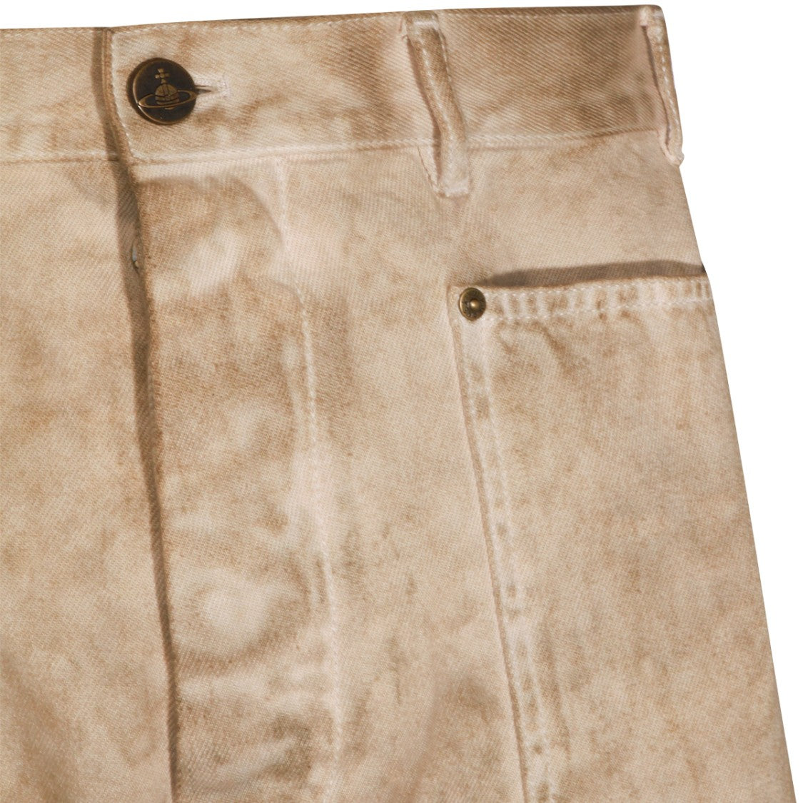 Vivienne Westwood Beige Cotton Jeans With Classic Five-Pocket Design