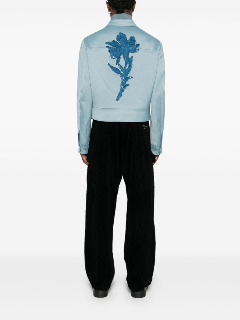 Lanvin Powder Blue Satin Jacket