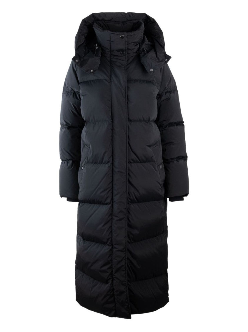 Woolrich Quilted Black Parka With High Collar