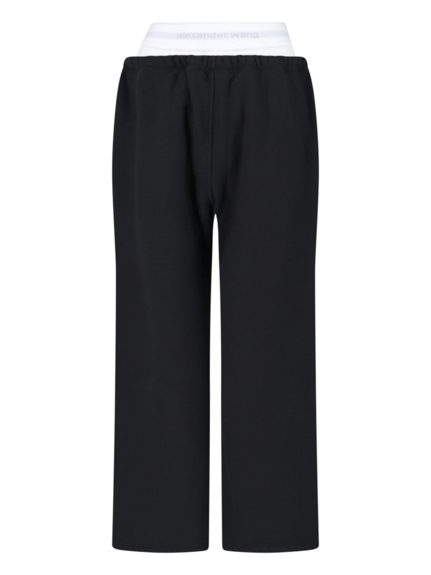 Alexander Wang High-Waisted Wide-Leg Sweatpants