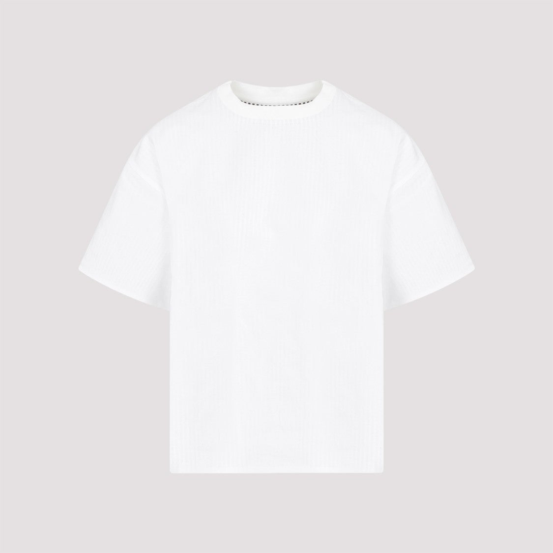 Bottega Veneta Double Layer Striped White Cotton T-Shirt