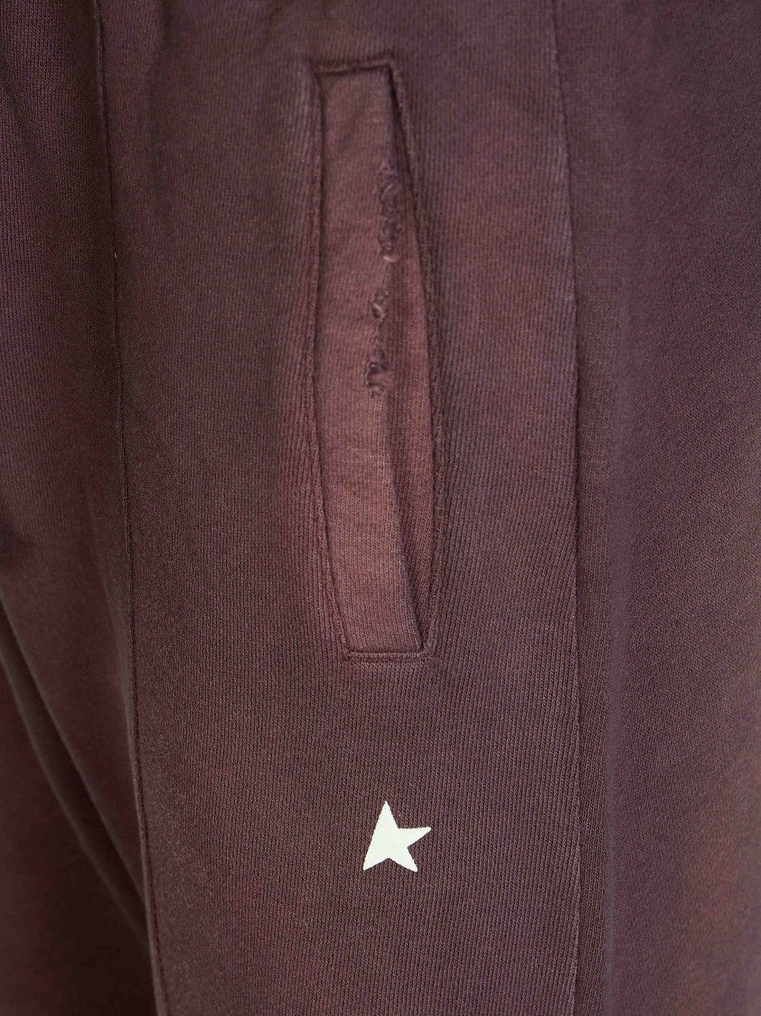 Golden Goose Relaxed-Fit Burgundy Sweatpants