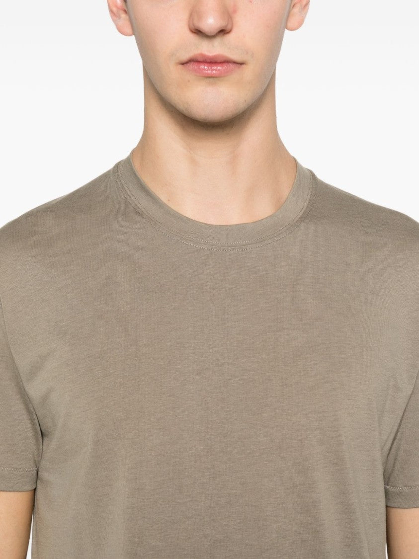 Tom Ford Logo Embroidered Crew Neck T-Shirt