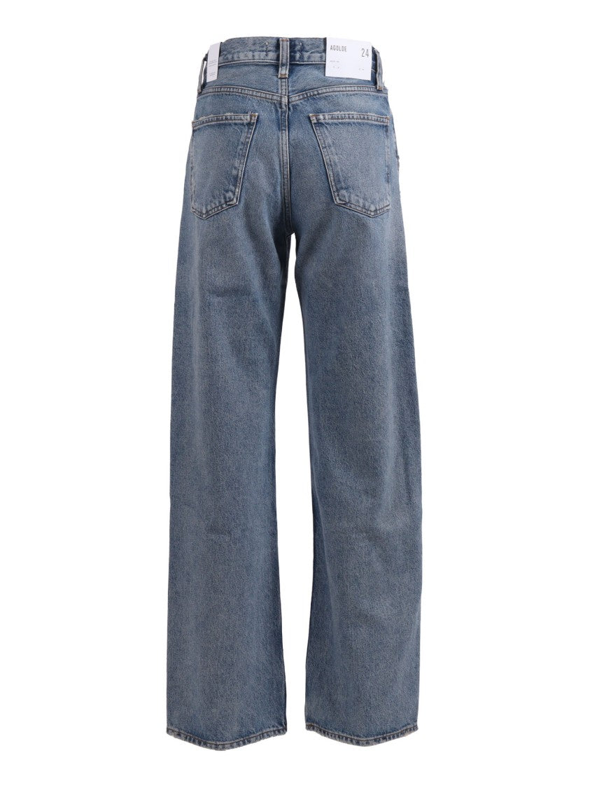 Agolde Blue Arc Criss Cross Jeans