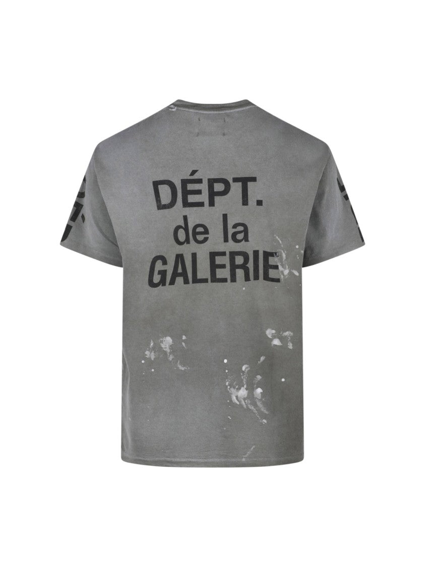 Gallery Dept. Distressed Graphic T-Shirt With Paint-Splatter Effect