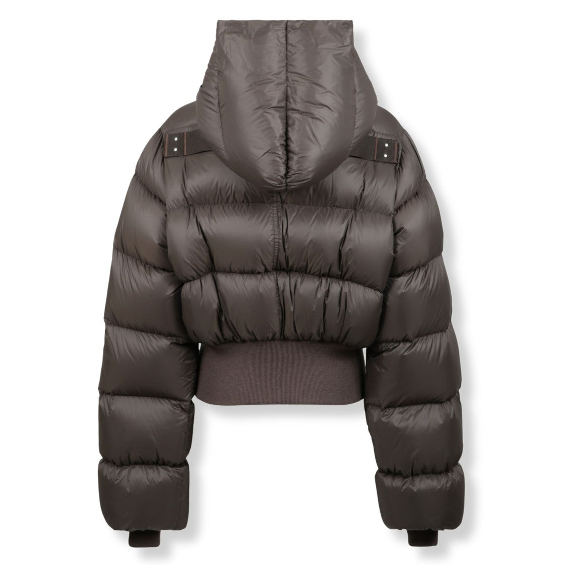 Rick Owens Hooded Down Coat With Elastic Hem