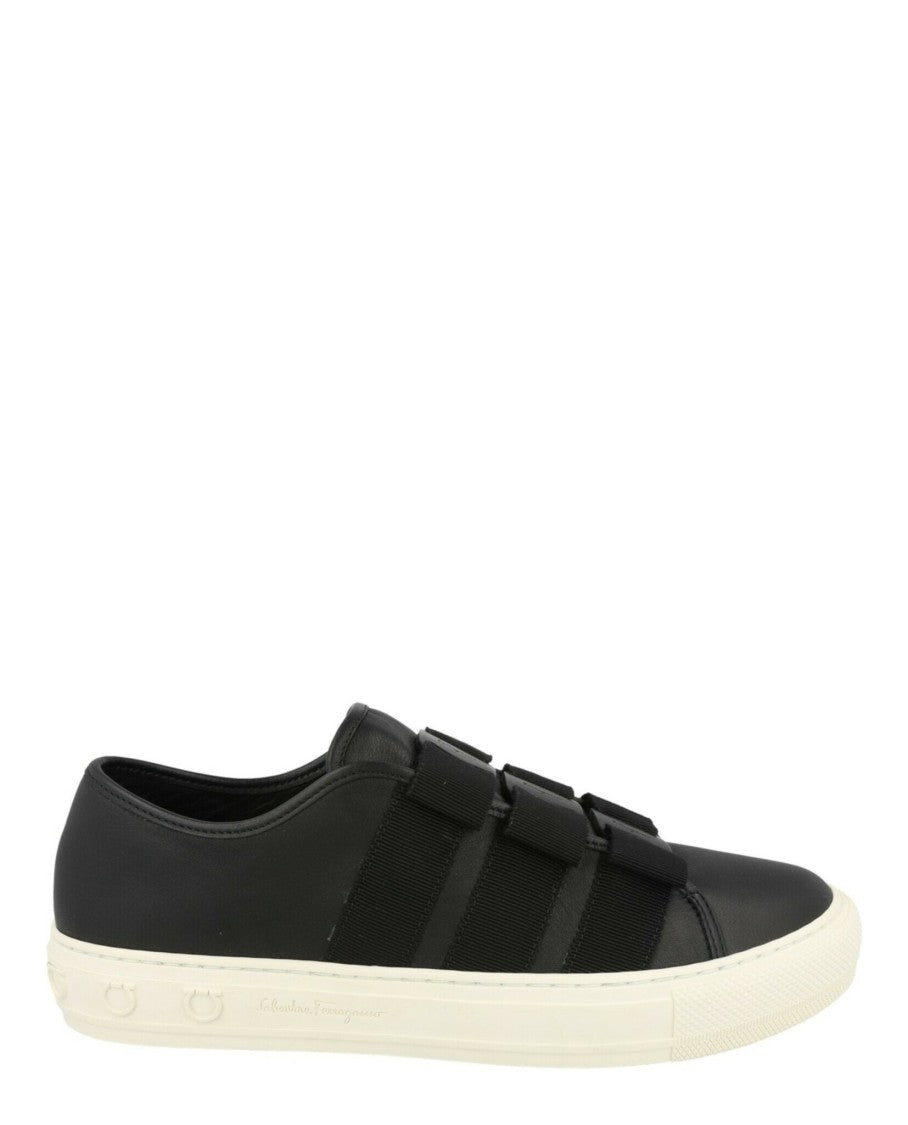 Ferragamo Nataly Calfskin Leather Low-Top Sneakers
