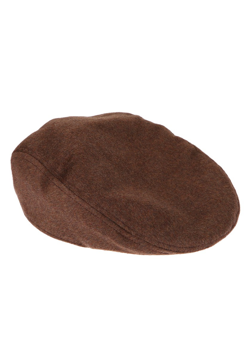 Jacquemus Brown Beret With Subtle Embroidery