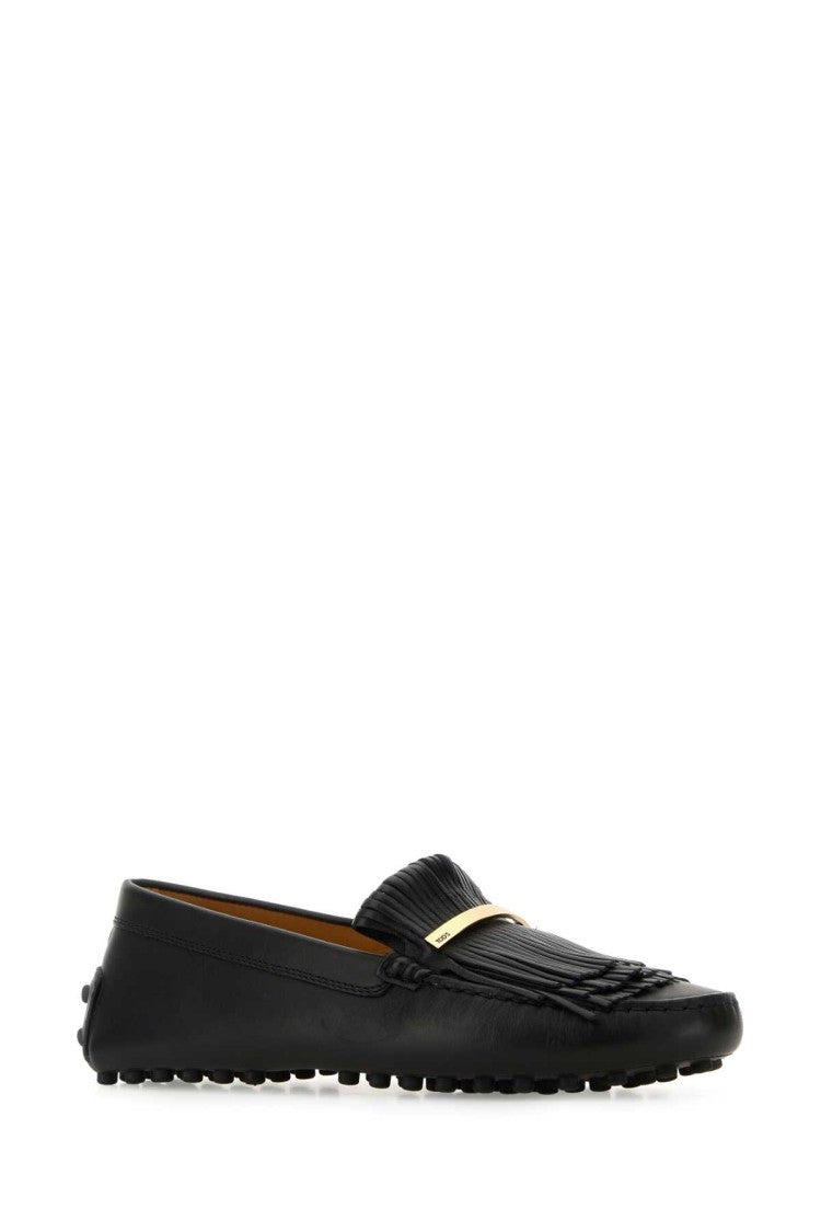 Tod's Black Leather Loafers