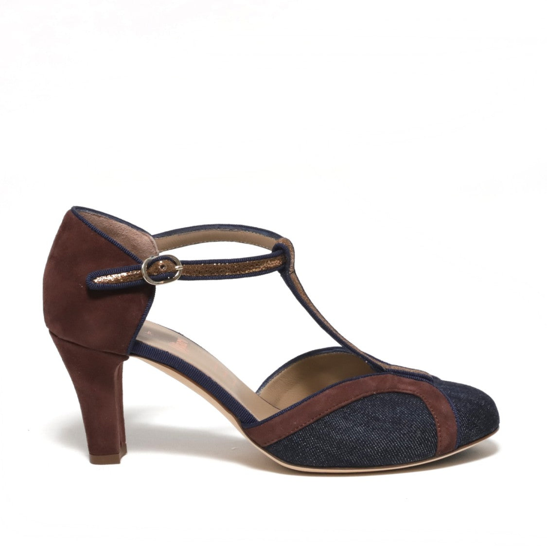 Gielle Charleston Shoe In Denim Fabric