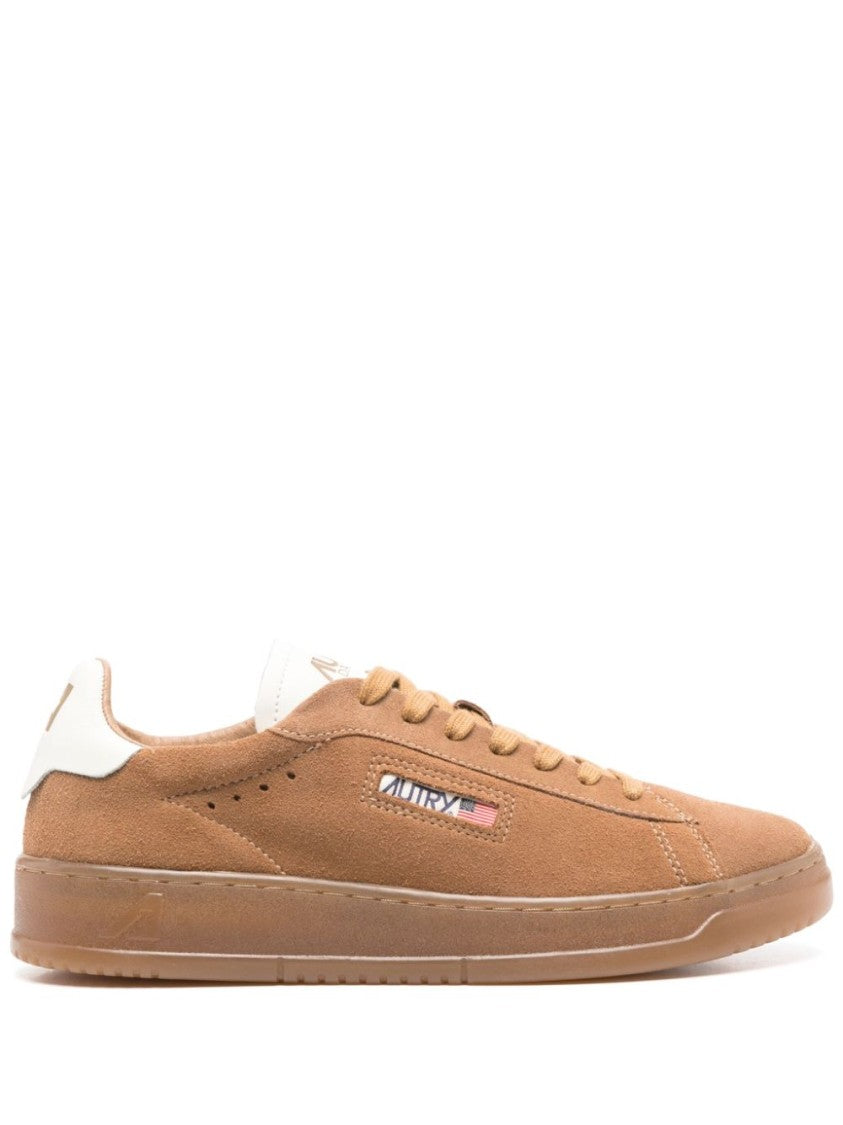 Autry Low-Top Brown Sneakers With Smooth Suede Finish