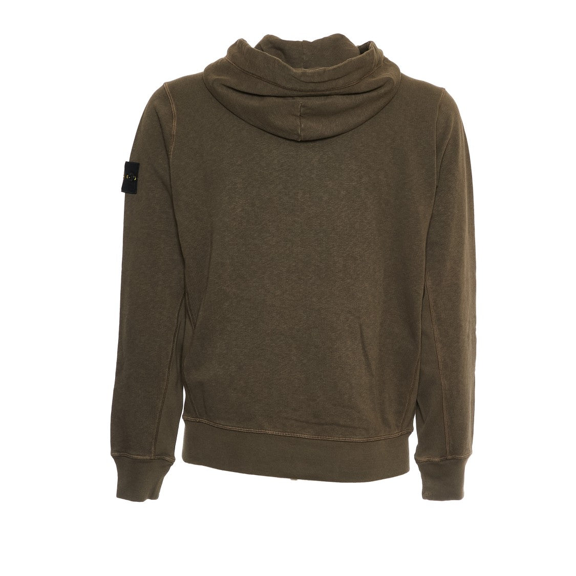 Stone Island Malfilé Fleece Sweatshirt With Double-Layer Hood