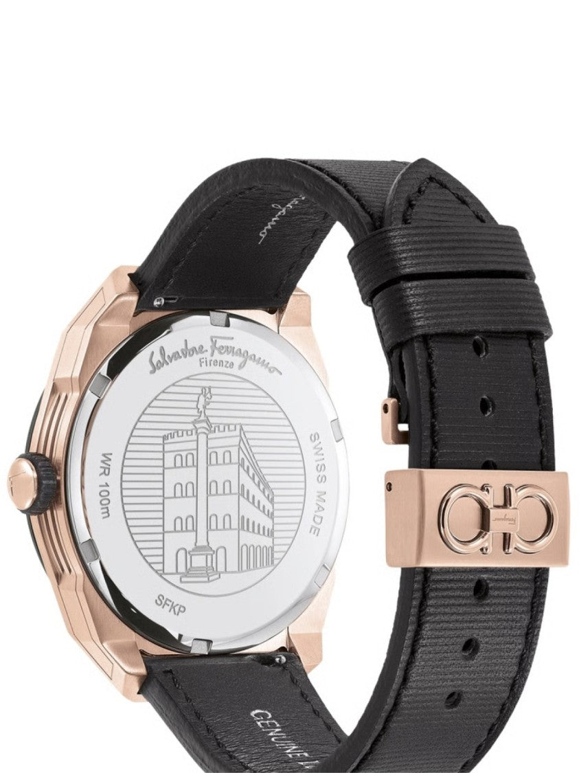 Ferragamo Slx Gmt 43Mm Quartz Watch