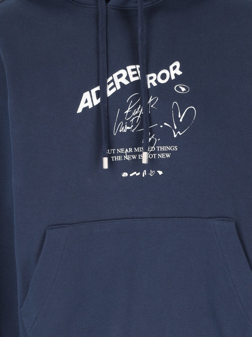 Ader Error Cotton Blue Hoodie