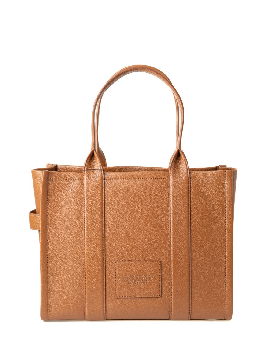 Marc Jacobs Grained Leather Large Shopper Bag With Embossed Logo