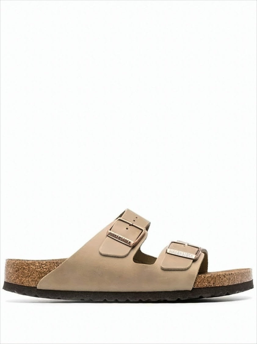 Birkenstock Double Strap Suede Sandals With Adjustable Buckles