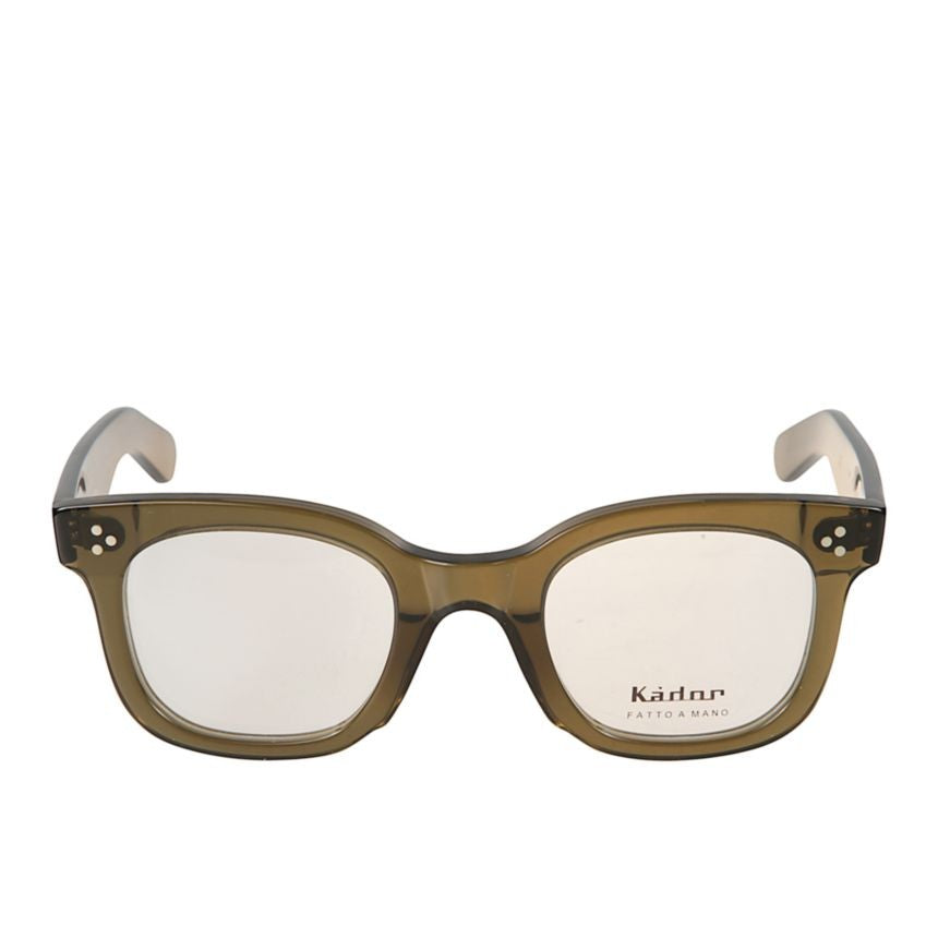 Kador Heritage Bold Rectangular Eyeglasses With Translucent Brown Finish