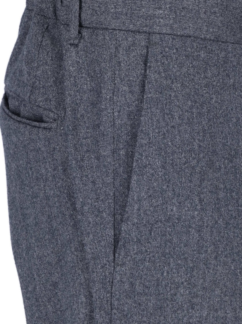 Incotex Grey Slim-Fit Virgin Wool Trousers