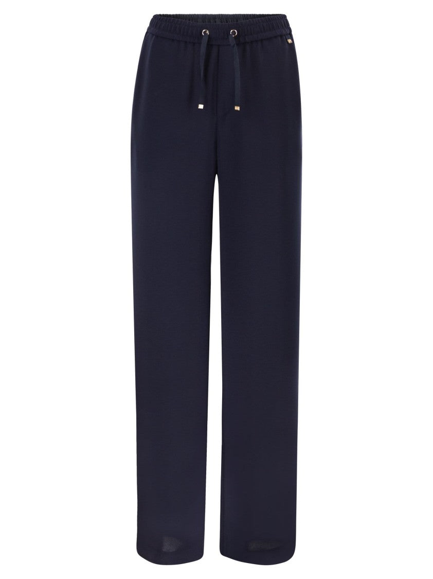Herno Flowing Wide-Leg Trousers With Drawstring