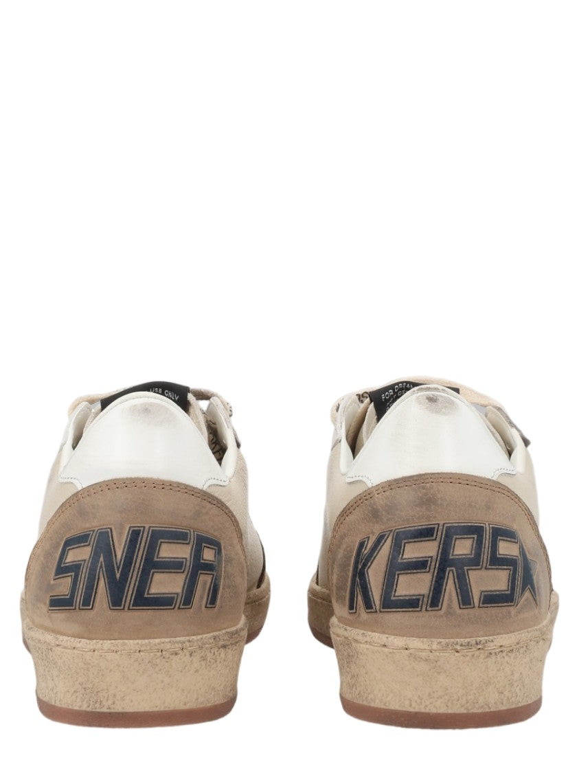 Golden Goose Ball Star Vintage Sole Mixed Leather Low-Top Sneakers