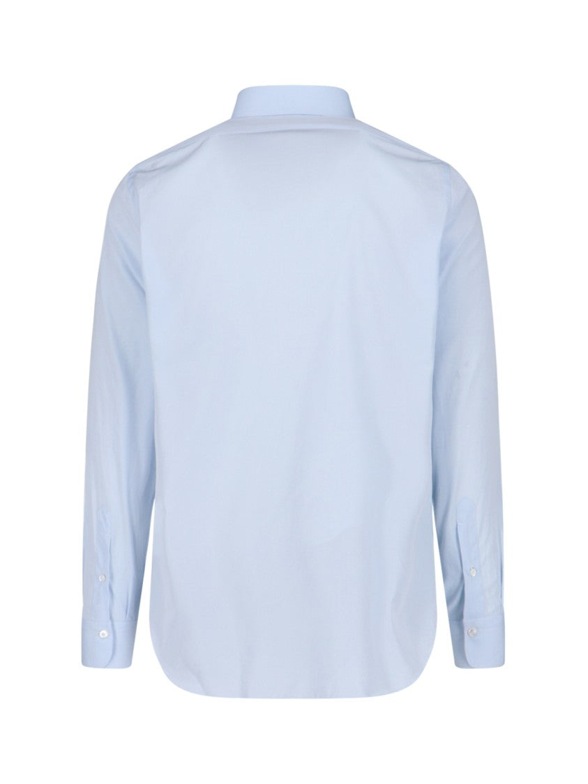 Finamore Structured Blue Shirt With Tailored Fit