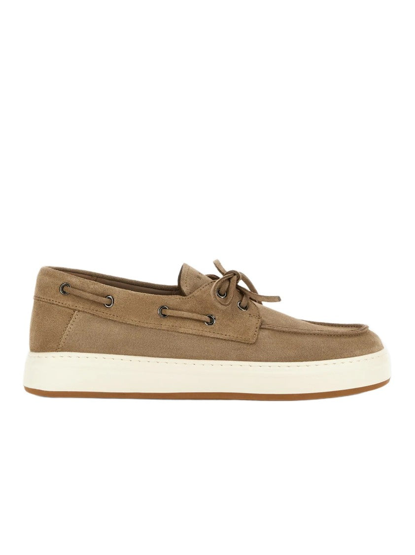 Hogan Moccasin-Style Boat Shoes With Lace-Through Design