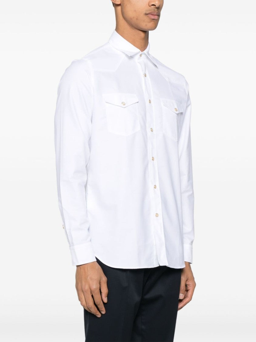 Lardini Tailored Black Shirt With Button-Down Front