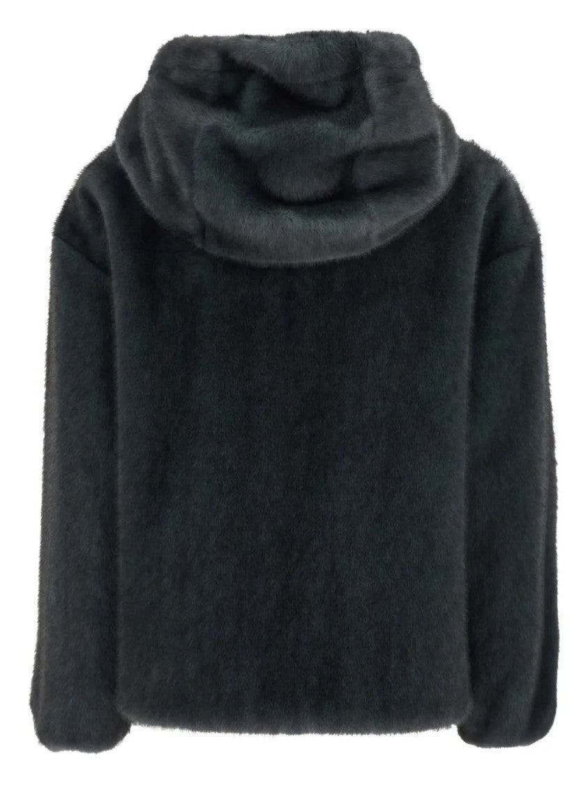 Herno Plush Short Jacket With Hood