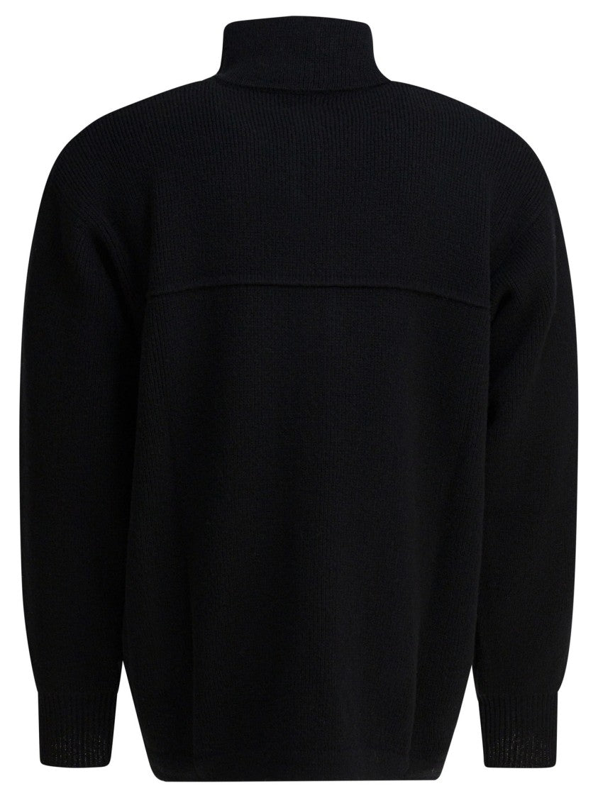 Gr10k Short Down Jacket With High Collar And Integrated Pockets