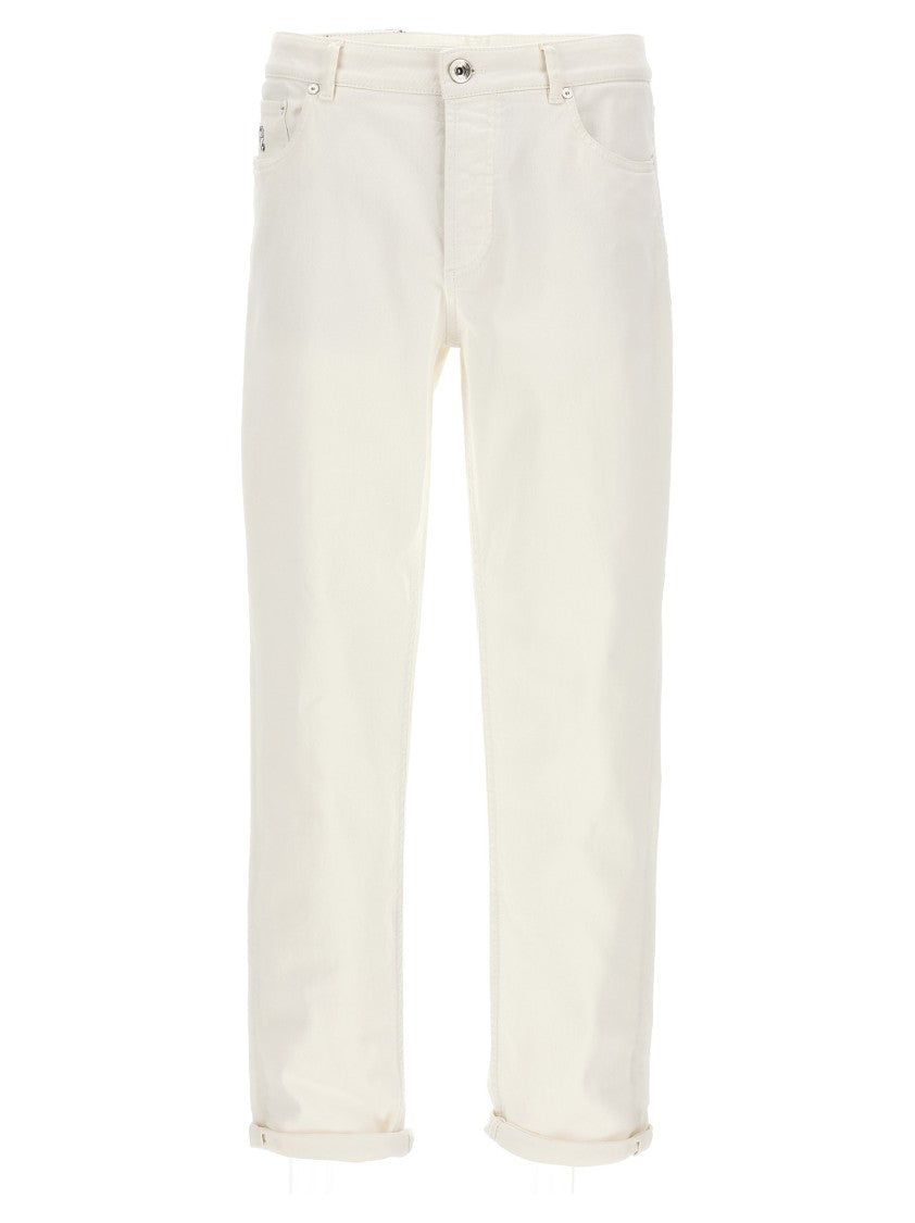 Brunello Cucinelli Traditional Fit Jeans With Turn-Up Hem