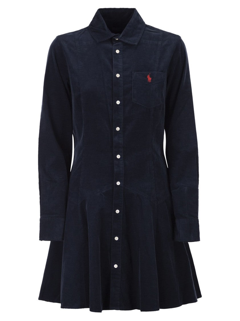 Polo Ralph Lauren A-Line Shirt Dress In Corduroy