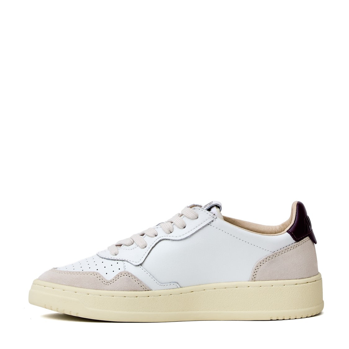 Autry White Fig Medalist Low Suede Sneakers