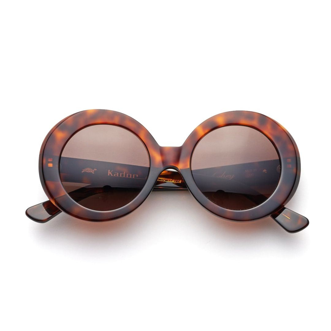 Kador Audrey Large Round Tortoiseshell Sunglasses With Vintage Appeal