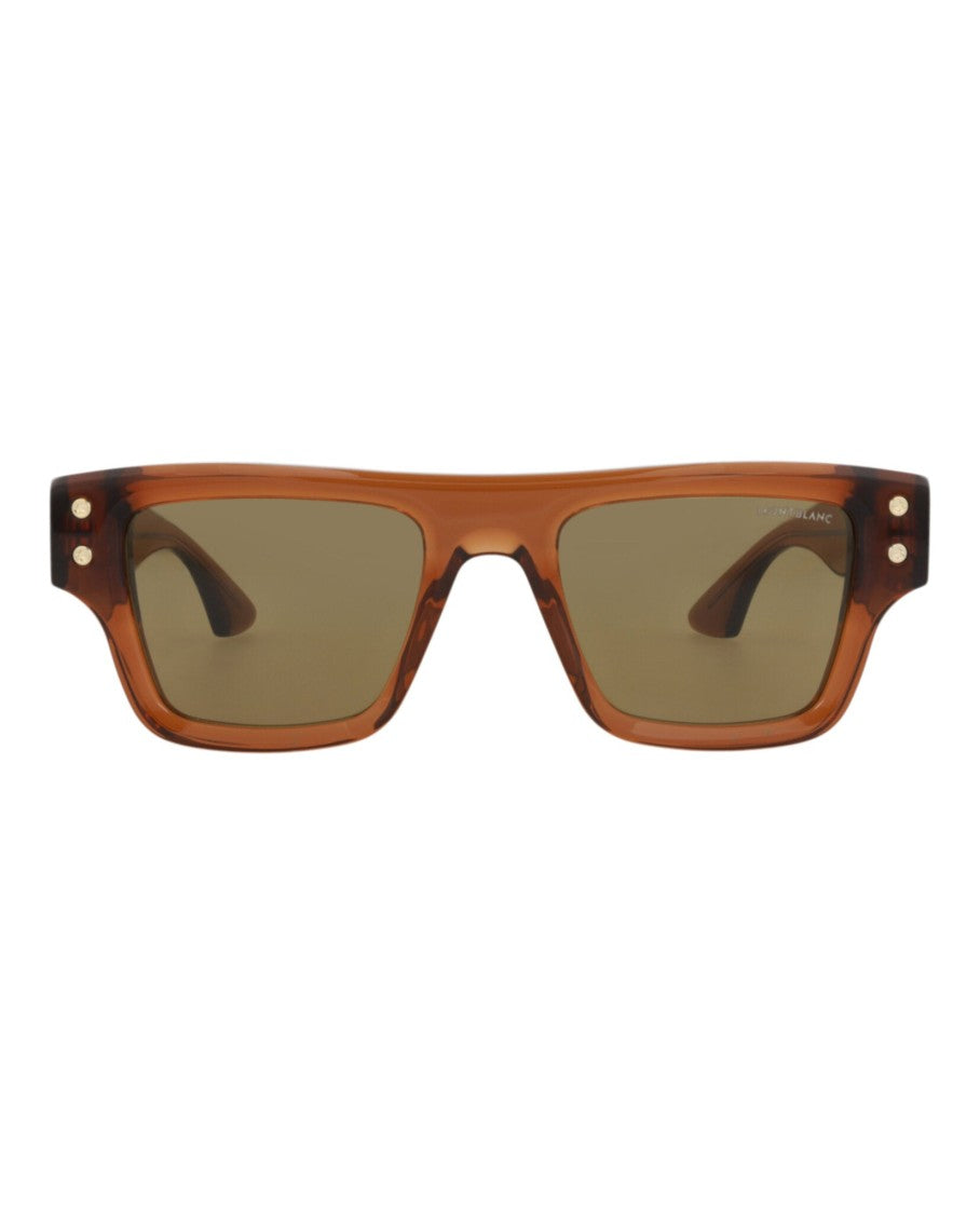 Montblanc Square-Frame Recycled Acetate Sunglasses
