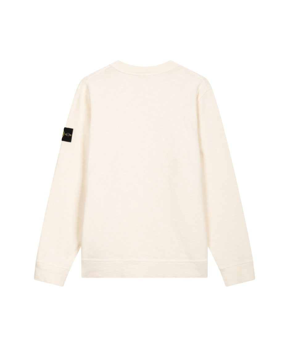 Stone Island Cotton Sweatshirt With Removable Logo Patch