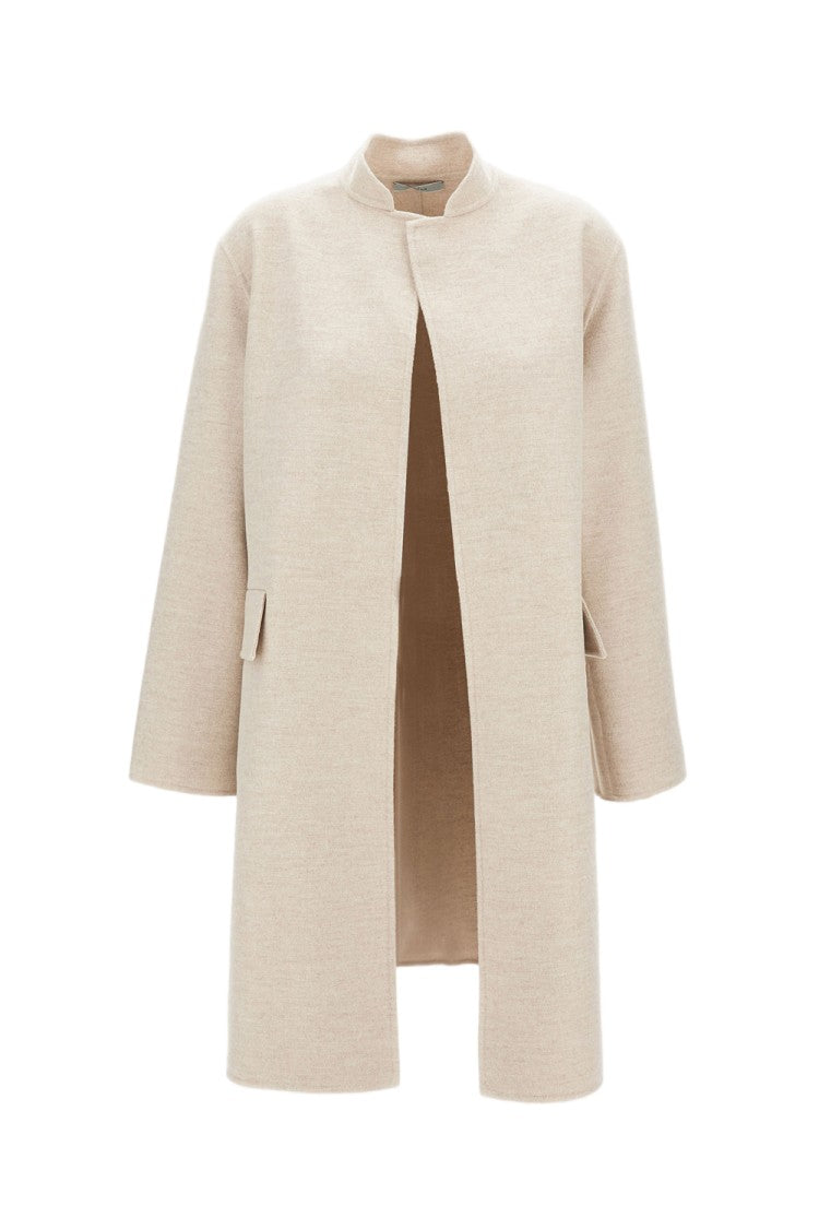 Dusan Unlined Cashmere Coat With Minimalist Open Front And Flap Pockets