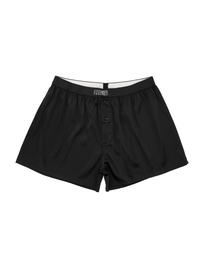 Mm6 By Maison Margiela Washed Silk Boxer Shorts With Minimalist Design