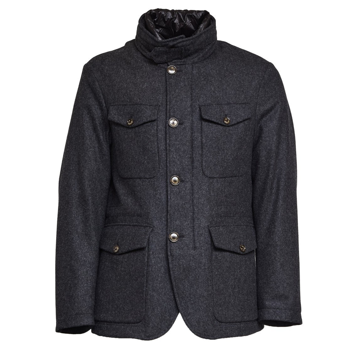 Montecore Padded Jacket With Stand-Up Collar And Functional Design