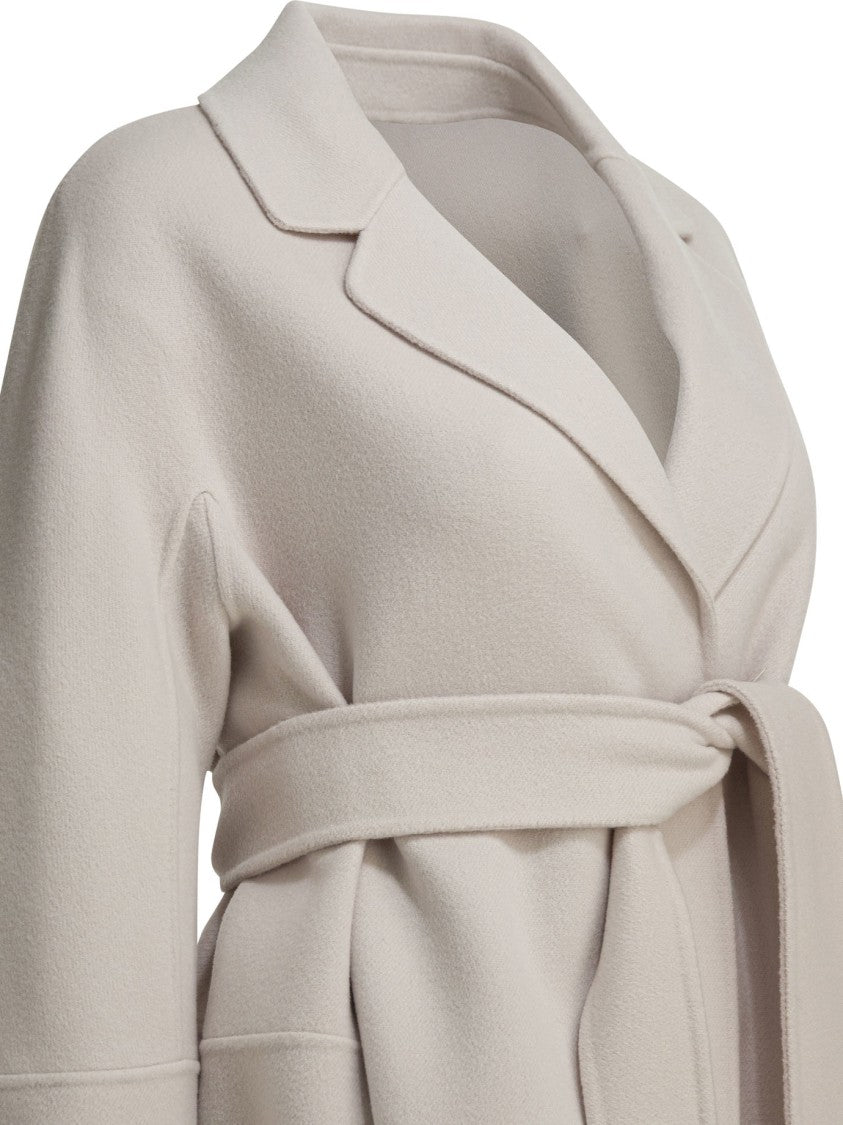 Max Mara White Virgin Wool Jacket With Tailored Collar