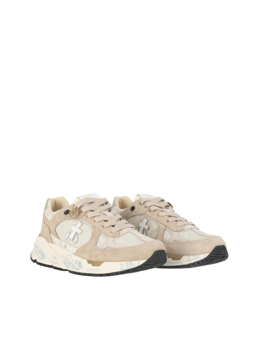 Premiata Beige Mased Low-Top Sneakers