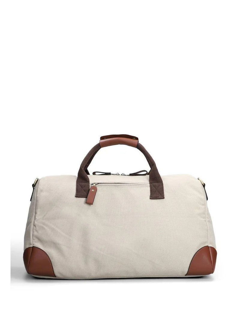 Mc2 Saint Barth Cylindrical Duffle Bag With Brown Leather Accents