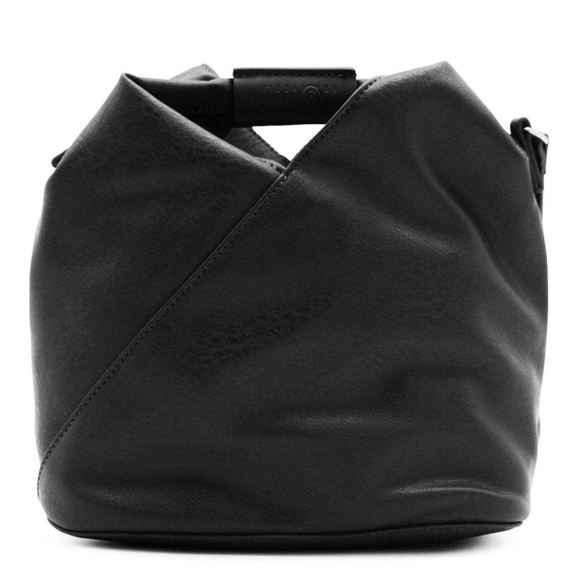 Mm6 By Maison Margiela Black Leather Japanese Crossbody Satchel