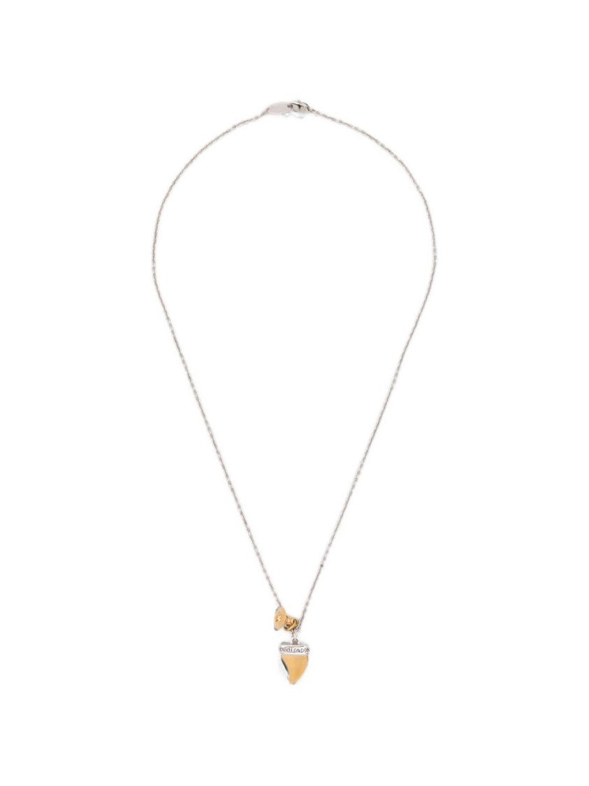 Vivienne Westwood Silver Gold Curved Band Pendant Necklace
