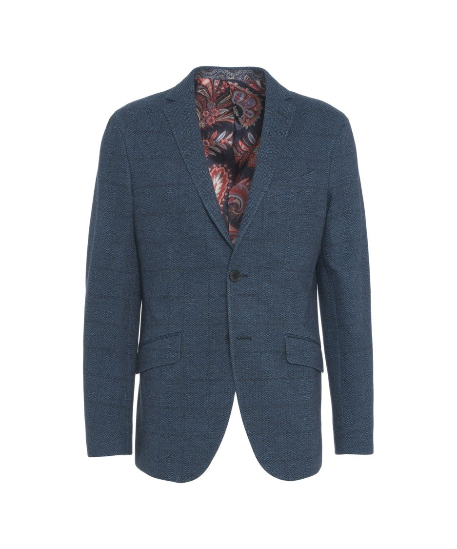 Etro Single-Breasted Blazer With Paisley Lining