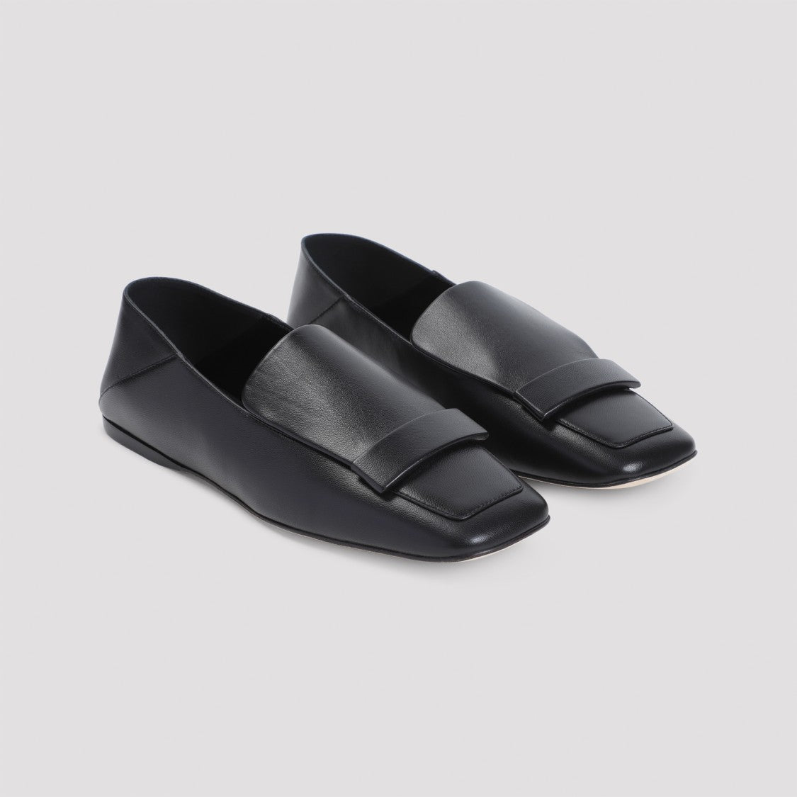 Sergio Rossi Black Leather Loafers