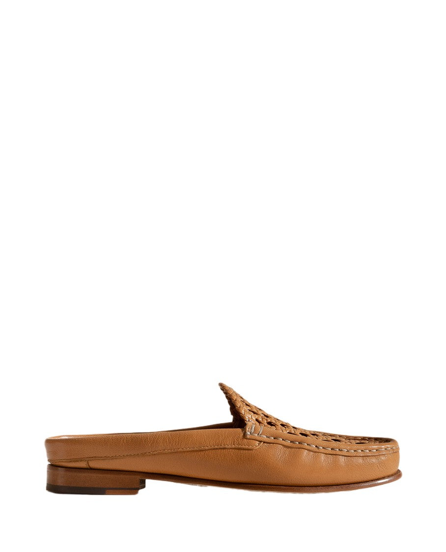 Hereu Perforated Leather Mules With Slip-On Design