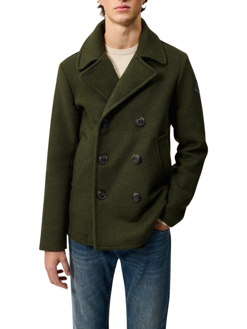 Roy Roger's Double-Breasted Melton Wool Peacoat